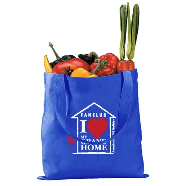 12oz.Cotton Canvas Reusable Tote Bag w/ Handles for Shopping - 12oz.Cotton Canvas Reusable Tote Bag w/ Handles for Shopping - Image 0 of 5