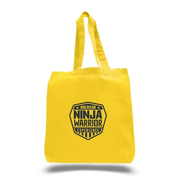 6oz. Cotton Canvas Reusable Tote Bag w/ Handles for Shopping - 6oz. Cotton Canvas Reusable Tote Bag w/ Handles for Shopping - Image 0 of 9