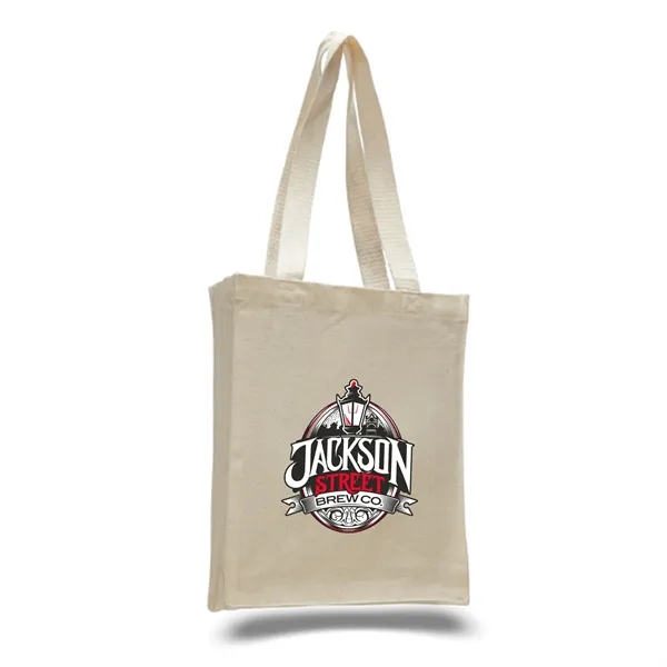12 oz. Cotton Canvas Reusable Book Tote Bag w/ Handles - 12 oz. Cotton Canvas Reusable Book Tote Bag w/ Handles - Image 0 of 1