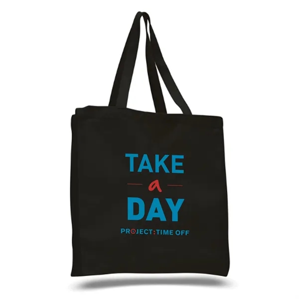 12 oz. Cotton Canvas Reusable Tote Bag w/ Handles for Books - 12 oz. Cotton Canvas Reusable Tote Bag w/ Handles for Books - Image 0 of 1