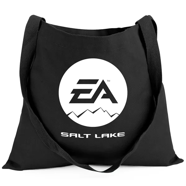 12oz.Cotton Canvas Messanger Tote w/ Long Straps for Grocery - 12oz.Cotton Canvas Messanger Tote w/ Long Straps for Grocery - Image 0 of 4