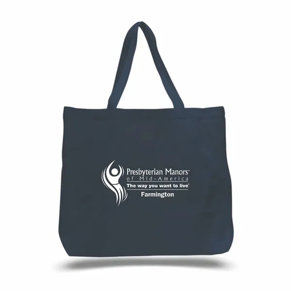12oz.Cotton Canvas Reusable Tote Bag w/ Handles for Shopping - 12oz.Cotton Canvas Reusable Tote Bag w/ Handles for Shopping - Image 0 of 4