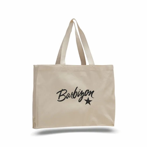 12oz. Cotton Canvas Reusable EcoFriendly Tote Bag w/ Handles - 12oz. Cotton Canvas Reusable EcoFriendly Tote Bag w/ Handles - Image 0 of 1