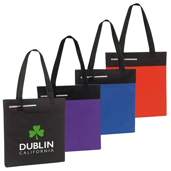 600D Polyester Reusable Tote Bag w/ Handle for Outdoor Event - 600D Polyester Reusable Tote Bag w/ Handle for Outdoor Event - Image 0 of 4