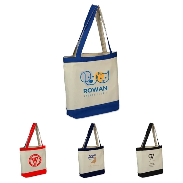 10 oz. Cotton Canvas Reusable Tote Bag w/ Handles; Shopping - 10 oz. Cotton Canvas Reusable Tote Bag w/ Handles; Shopping - Image 0 of 8