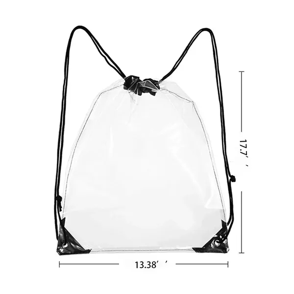 Clear Drawstring Backpacks For Concert Sport Festival Travel - Clear Drawstring Backpacks For Concert Sport Festival Travel - Image 2 of 2