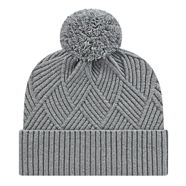 Premium Diagonal Weave Knit Cap with Cuff - Premium Diagonal Weave Knit Cap with Cuff - Image 3 of 8