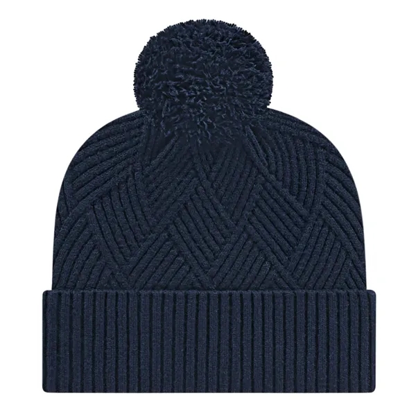 Premium Diagonal Weave Knit Cap with Cuff - Premium Diagonal Weave Knit Cap with Cuff - Image 6 of 8