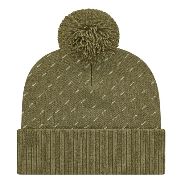 Diagonal Dash Knit Cap with Ribbed Cuff - Diagonal Dash Knit Cap with Ribbed Cuff - Image 3 of 8