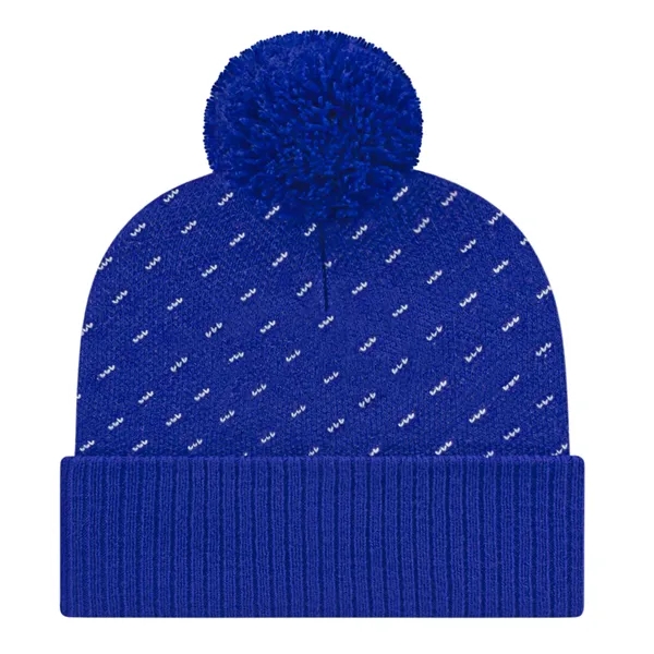 Diagonal Dash Knit Cap with Ribbed Cuff - Diagonal Dash Knit Cap with Ribbed Cuff - Image 5 of 8