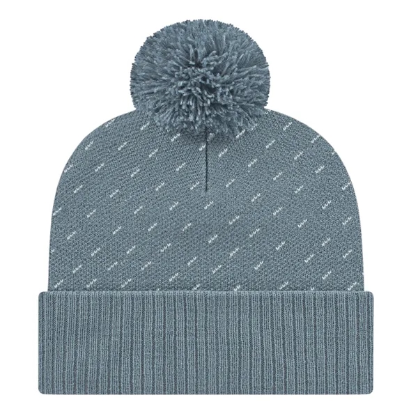 Diagonal Dash Knit Cap with Ribbed Cuff - Diagonal Dash Knit Cap with Ribbed Cuff - Image 6 of 8