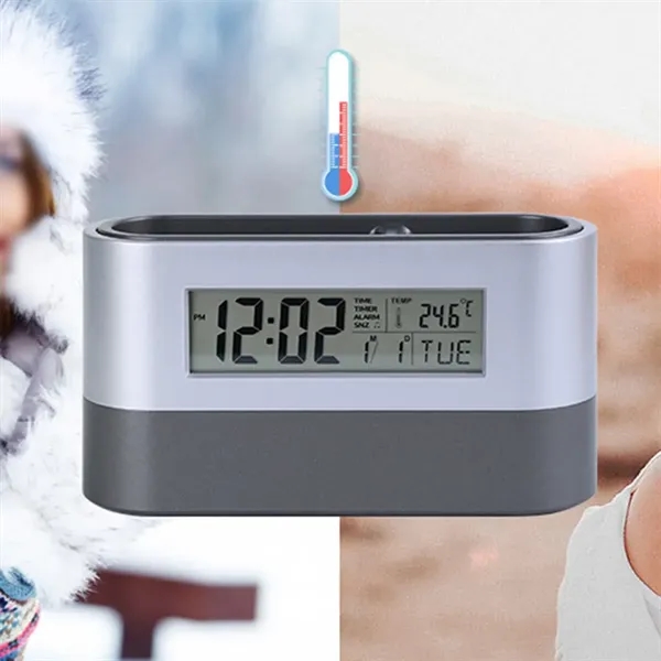 Multifunctional Pen Holder With Alarm Clock And Calendar - Multifunctional Pen Holder With Alarm Clock And Calendar - Image 8 of 10