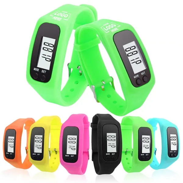 Digital LCD Silicone Fitness Tracker Wristband Pedometer - Digital LCD Silicone Fitness Tracker Wristband Pedometer - Image 0 of 10
