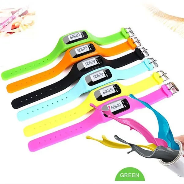 Digital LCD Silicone Fitness Tracker Wristband Pedometer - Digital LCD Silicone Fitness Tracker Wristband Pedometer - Image 2 of 10