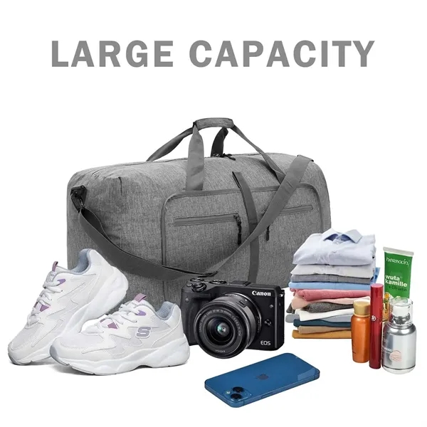 65L In Stock Custom Foldable Travel Duffle Overnight Bag - 65L In Stock Custom Foldable Travel Duffle Overnight Bag - Image 10 of 10