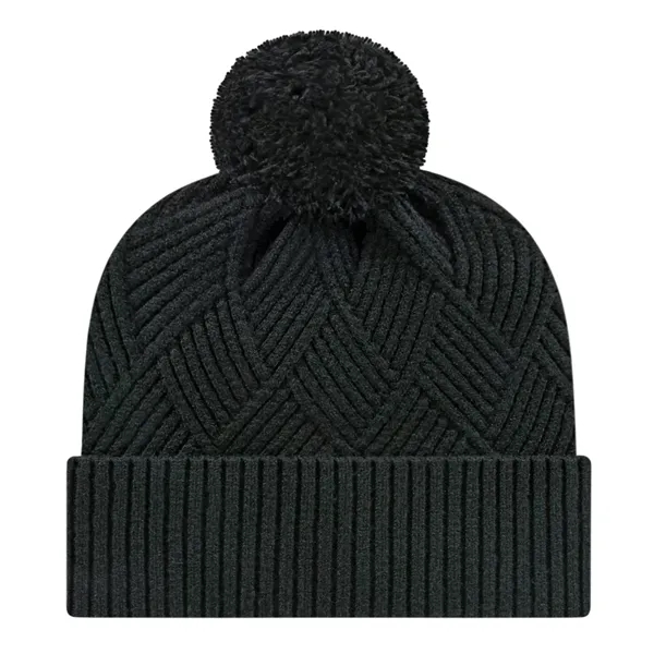 Premium Diagonal Weave Knit Cap with Cuff