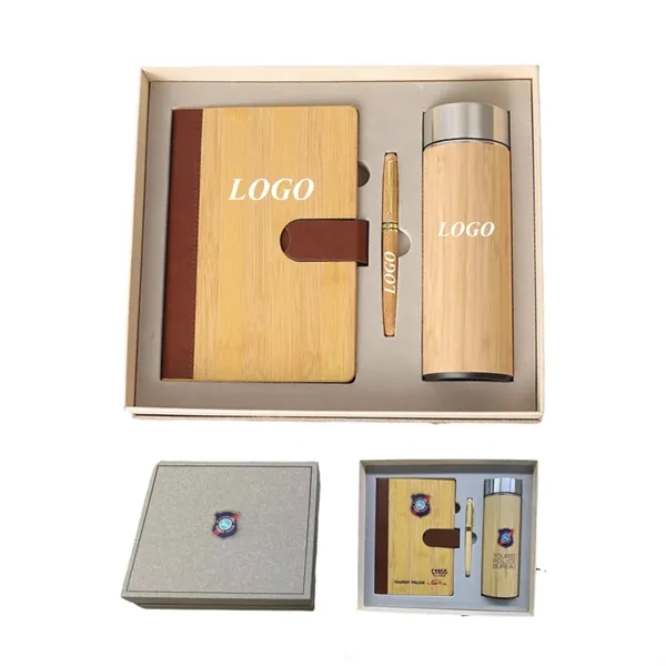 Eco-Friendly Bamboo  A5 Notebook Gift Set - Eco-Friendly Bamboo  A5 Notebook Gift Set - Image 0 of 4