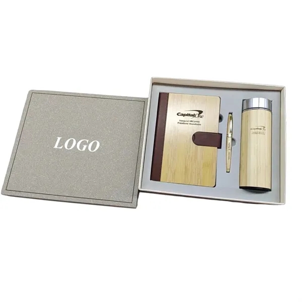 Eco-Friendly Bamboo  A5 Notebook Gift Set - Eco-Friendly Bamboo  A5 Notebook Gift Set - Image 2 of 4