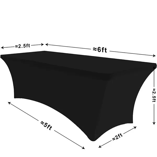 6 ft Spandex Tablecloth Stretch Fitted Table Cover - 6 ft Spandex Tablecloth Stretch Fitted Table Cover - Image 3 of 3