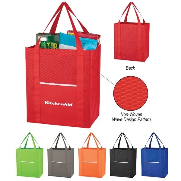 Non-Woven Wave Shopper Tote Bag - Non-Woven Wave Shopper Tote Bag - Image 21 of 21