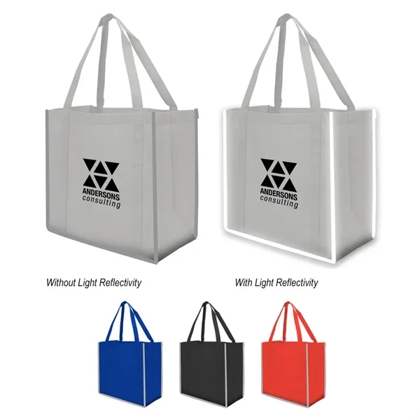 Reflective Large Grocery Tote Bag - Reflective Large Grocery Tote Bag - Image 20 of 20