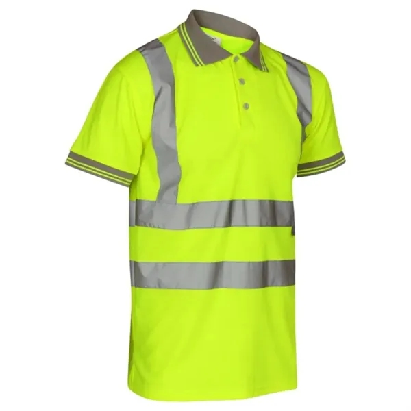 Hi Vis Class 2 Reflective Tape Safety Workwear Polo - Hi Vis Class 2 Reflective Tape Safety Workwear Polo - Image 0 of 3