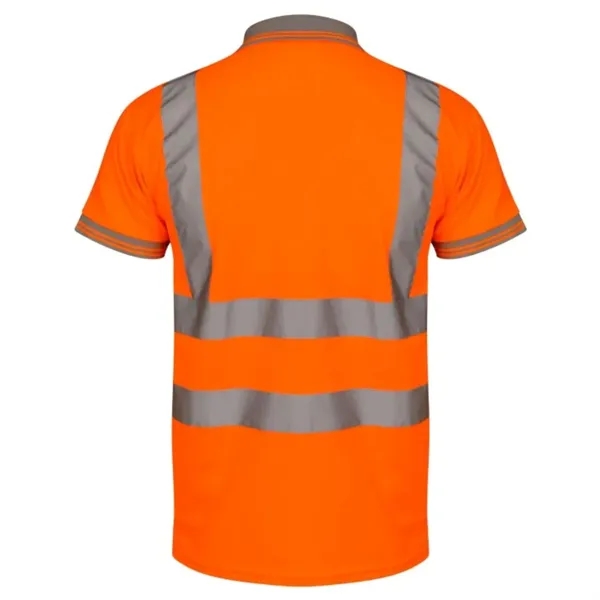 Hi Vis Class 2 Reflective Tape Safety Workwear Polo - Hi Vis Class 2 Reflective Tape Safety Workwear Polo - Image 3 of 3