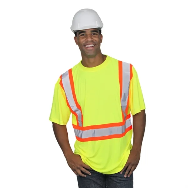 Hi Vis Reflective X-Back Class 2 Safety T-Shirt w/ Pocket - Hi Vis Reflective X-Back Class 2 Safety T-Shirt w/ Pocket - Image 6 of 6