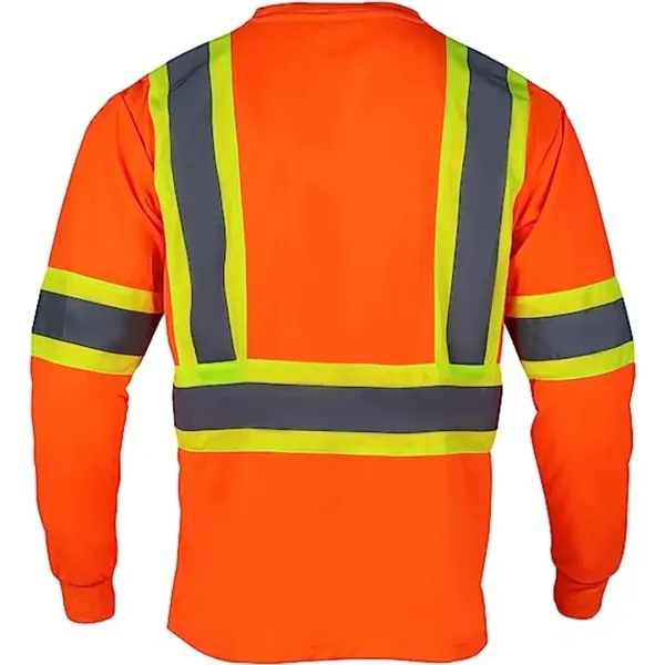 Hi-Viz Reflective Tape Safety Class 3 T-Shirt w/ Pocket - Hi-Viz Reflective Tape Safety Class 3 T-Shirt w/ Pocket - Image 2 of 12