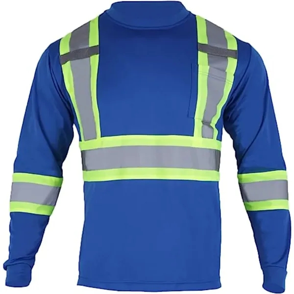 Hi-Viz Reflective Tape Safety Class 3 T-Shirt w/ Pocket - Hi-Viz Reflective Tape Safety Class 3 T-Shirt w/ Pocket - Image 3 of 12