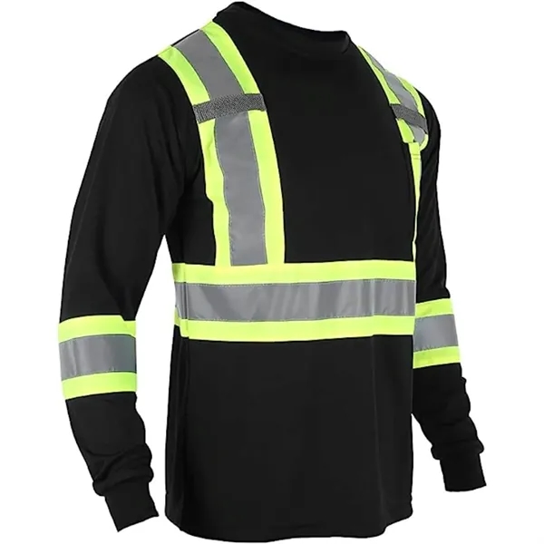 Hi-Viz Reflective Tape Safety Class 3 T-Shirt w/ Pocket - Hi-Viz Reflective Tape Safety Class 3 T-Shirt w/ Pocket - Image 6 of 12