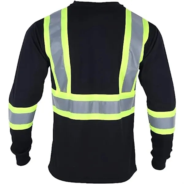 Hi-Viz Reflective Tape Safety Class 3 T-Shirt w/ Pocket - Hi-Viz Reflective Tape Safety Class 3 T-Shirt w/ Pocket - Image 7 of 12