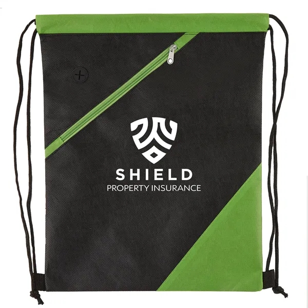 Apex RPET Non-Woven Drawstring Backpack - Apex RPET Non-Woven Drawstring Backpack - Image 2 of 9
