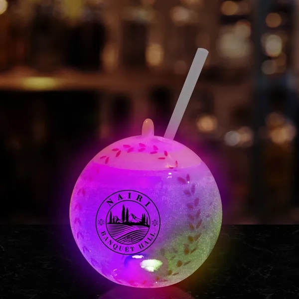 18oz Light Up Baseball Cup with Lid and Straw - 18oz Light Up Baseball Cup with Lid and Straw - Image 6 of 13