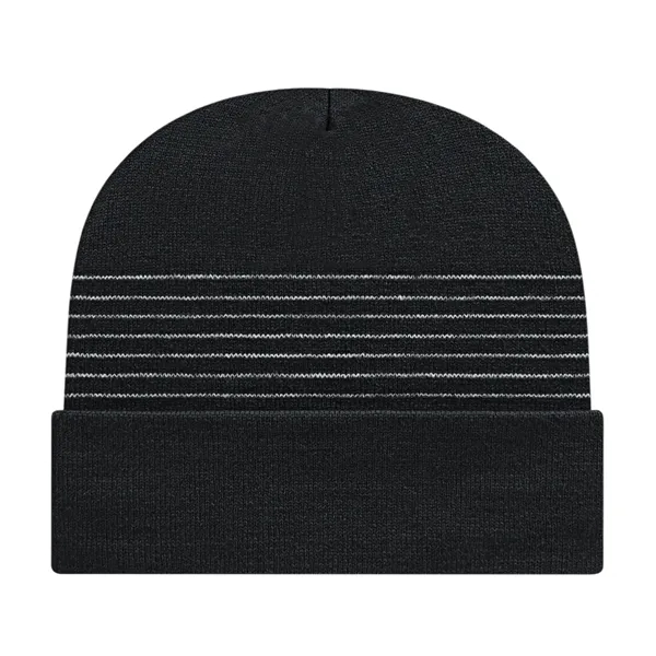 Custom Thin Striped Knit Cap with Cuff