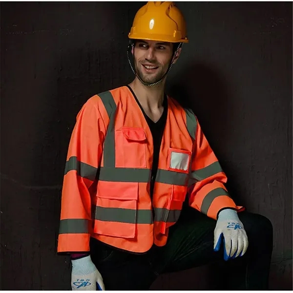 High Visibility Breathable Workwear Safety Jacket - High Visibility Breathable Workwear Safety Jacket - Image 2 of 3