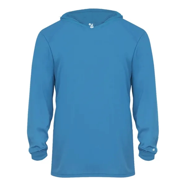 Badger Youth B-Core Long Sleeve Hooded T-Shirt - Badger Youth B-Core Long Sleeve Hooded T-Shirt - Image 4 of 34