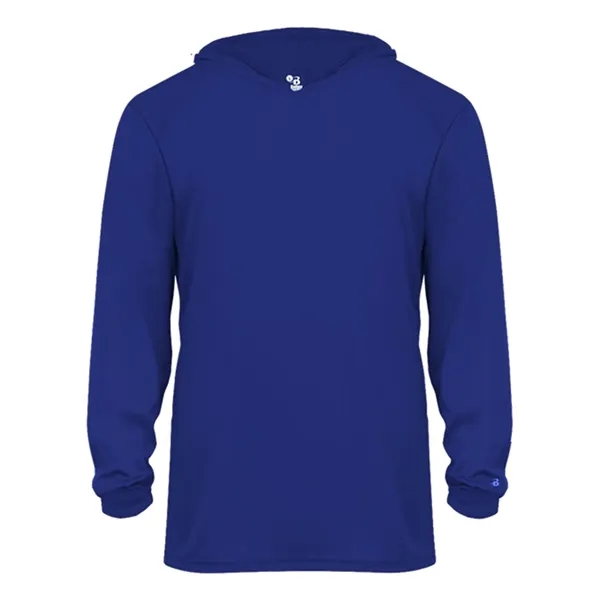 Badger Youth B-Core Long Sleeve Hooded T-Shirt - Badger Youth B-Core Long Sleeve Hooded T-Shirt - Image 19 of 34