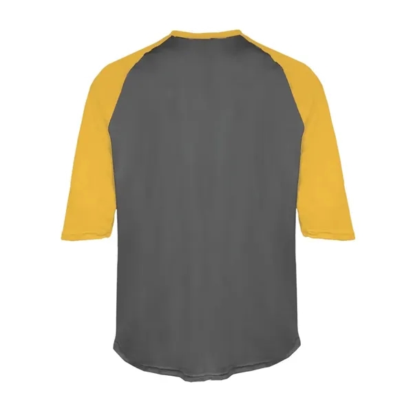 Badger Youth B-Core 3/4 Sleeve Baseball T-Shirt - Badger Youth B-Core 3/4 Sleeve Baseball T-Shirt - Image 9 of 39