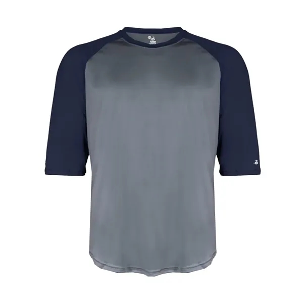 Badger Youth B-Core 3/4 Sleeve Baseball T-Shirt - Badger Youth B-Core 3/4 Sleeve Baseball T-Shirt - Image 10 of 39