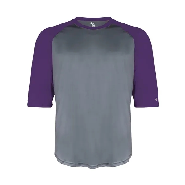 Badger Youth B-Core 3/4 Sleeve Baseball T-Shirt - Badger Youth B-Core 3/4 Sleeve Baseball T-Shirt - Image 13 of 39