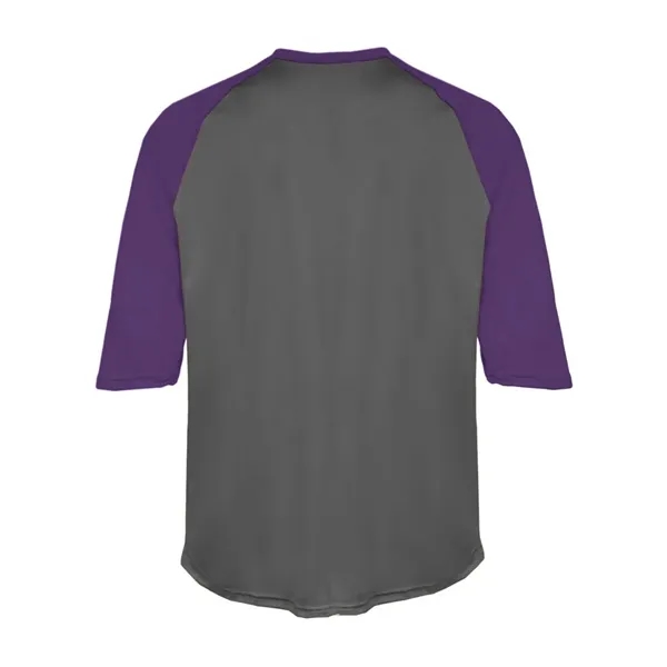 Badger Youth B-Core 3/4 Sleeve Baseball T-Shirt - Badger Youth B-Core 3/4 Sleeve Baseball T-Shirt - Image 15 of 39