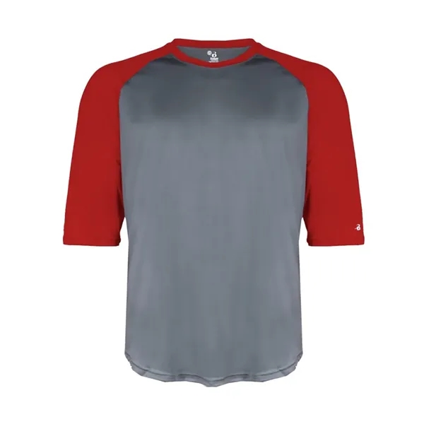 Badger Youth B-Core 3/4 Sleeve Baseball T-Shirt - Badger Youth B-Core 3/4 Sleeve Baseball T-Shirt - Image 16 of 39
