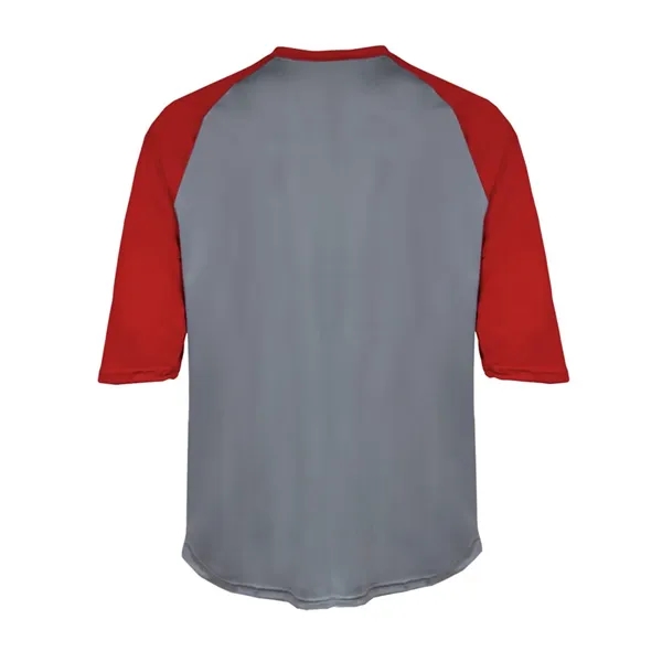 Badger Youth B-Core 3/4 Sleeve Baseball T-Shirt - Badger Youth B-Core 3/4 Sleeve Baseball T-Shirt - Image 17 of 39
