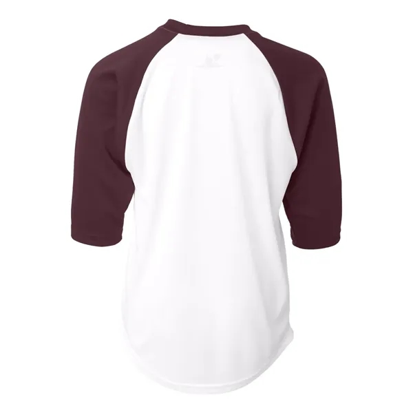 Badger Youth B-Core 3/4 Sleeve Baseball T-Shirt - Badger Youth B-Core 3/4 Sleeve Baseball T-Shirt - Image 29 of 39