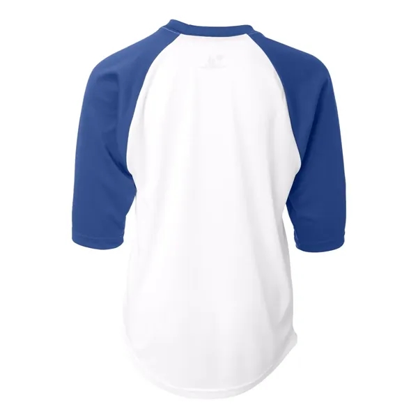 Badger Youth B-Core 3/4 Sleeve Baseball T-Shirt - Badger Youth B-Core 3/4 Sleeve Baseball T-Shirt - Image 38 of 39