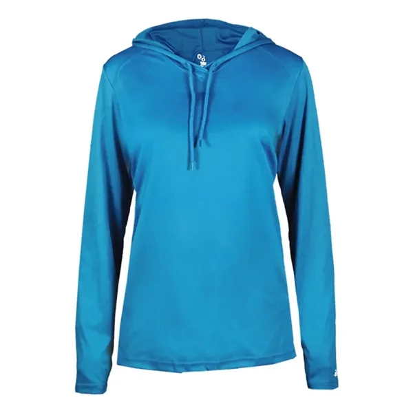 Badger Women's B-Core Long Sleeve Hooded T-Shirt - Badger Women's B-Core Long Sleeve Hooded T-Shirt - Image 2 of 21