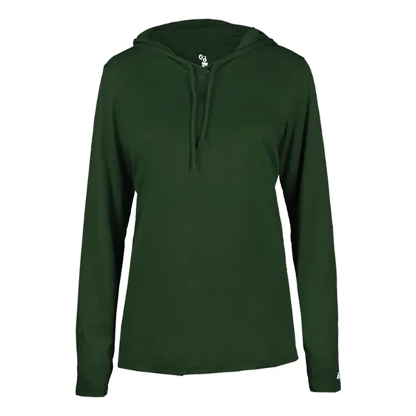 Badger Women's B-Core Long Sleeve Hooded T-Shirt - Badger Women's B-Core Long Sleeve Hooded T-Shirt - Image 3 of 21