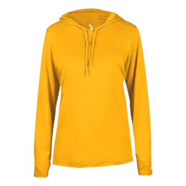 Badger Women's B-Core Long Sleeve Hooded T-Shirt - Badger Women's B-Core Long Sleeve Hooded T-Shirt - Image 4 of 21
