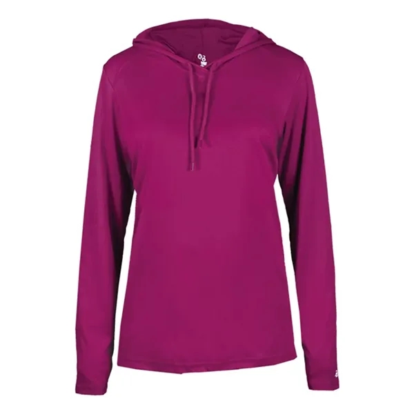 Badger Women's B-Core Long Sleeve Hooded T-Shirt - Badger Women's B-Core Long Sleeve Hooded T-Shirt - Image 6 of 21